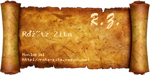 Rátz Zita névjegykártya