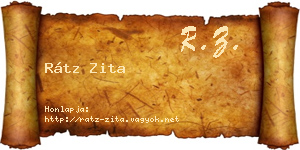 Rátz Zita névjegykártya